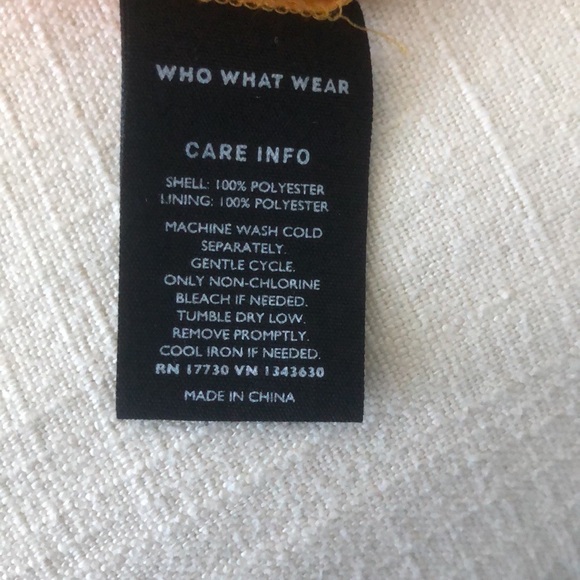 Who What Wear Belted Yellow Floral Dress with ruffle cap sleeves Size S - Picture 6 of 6